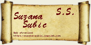 Suzana Šubić vizit kartica
